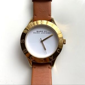 White Dial Beige Leather Quartz Ladies Watch